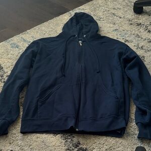 Athletic Works Men's Dark Blue Zip-Up Sweater Size Large